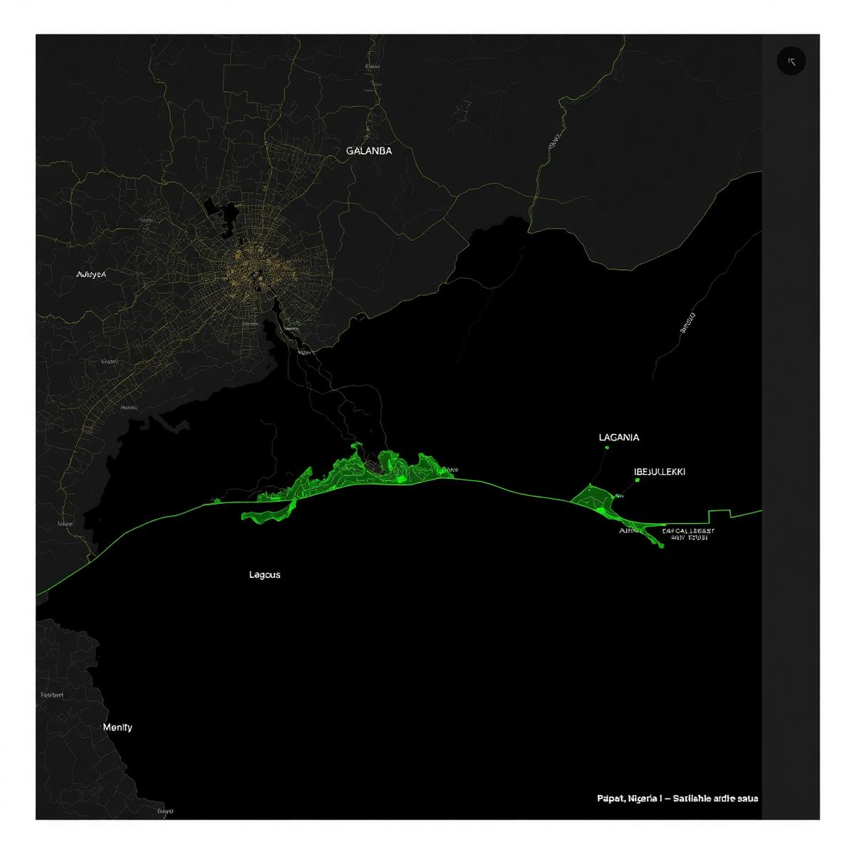 Landstack GIS map preview of Lagos and Ibeju-Lekki with cadastral overlays